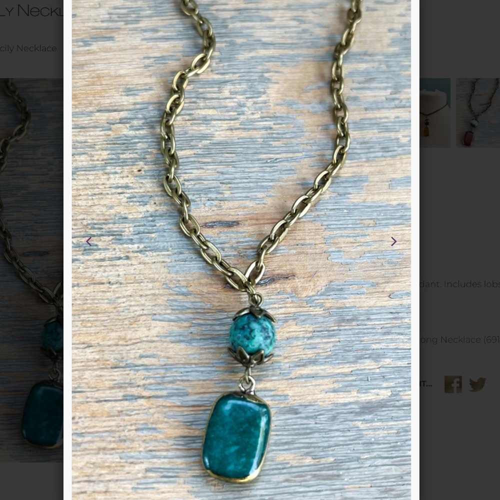 Bohemian “ Sicily 2 “ Boho Adjustable Chain Link Necklace with Drop Pendant R3A